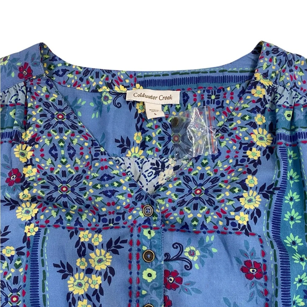NWOT Coldwater Creek Patchwork Print Midi Dress - Picture 7 of 10